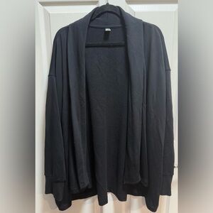 Old Navy Black Open Front Cardigan. Live-in French Terry 4X